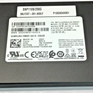 256GB Samsung PM881 SATA 6.0Gbps 2.5 Internal SSD SSD MZ-7LH2560